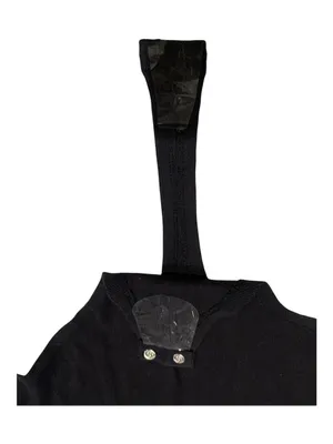 Pilcro Black V-Neck Bodysuit with White Faux-Collar XL NWOT thumbnail 9