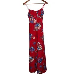 Band of Gypsies Floral Maxi Dress Red Blue Sleeveless Summer Sundress Sz S‎ thumbnail 3