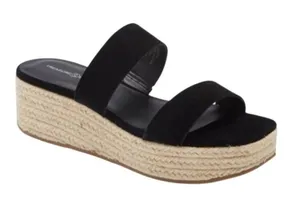 Treasure & Bond Sandals Size 8.5 Suede‎ Upper Black Platform Espadrille Open Toe thumbnail 1