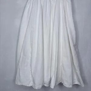 Abercrombie & Fitch White Smocked Ruffle Strap Linen Blend Mini Dress thumbnail 7