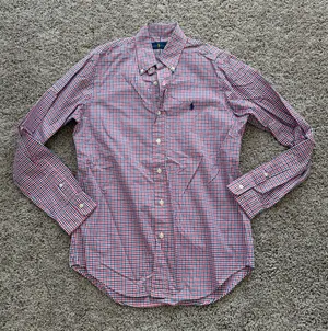 Ralph Lauren Red & Blue Check Button-Down Shirt thumbnail 1