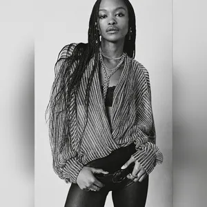 NWT FREE PEOPLE Shimmer Stripe Kimono Color: Silver Size All thumbnail 5