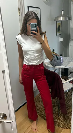 Red Jeans ZARA thumbnail 1