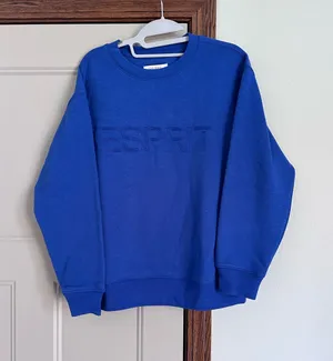 Esprit oversized Blue Sweatshirt New With Tags size XS thumbnail 1