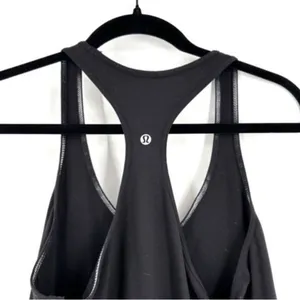 Lululemon Cool Racerback Tank Womens 4 Black Reversible Yoga Activewear Tank Top thumbnail 6