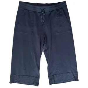 Quince Women’s Size XL Navy Blue SuperSoft Cropped Wide Leg Fleece Pants thumbnail 5