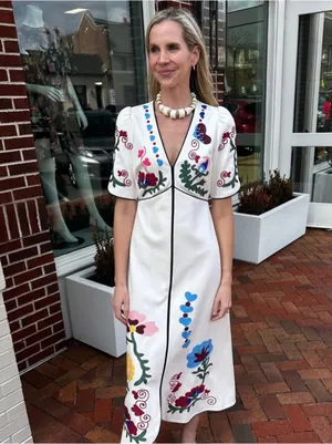 NWT Hunter Bell Margaritte Stitchtopia Embroidered Maxi Dress Size 6 thumbnail 10