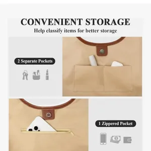 Vegan Leather Hobo Bag - Brown Larger Size New thumbnail 4