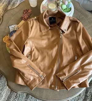 Bagatelle Brown Faux Leather Jacket X Large thumbnail 1