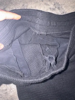 ALO Yoga Black Waffle-Knit Leggings with Logo Patch thumbnail 3