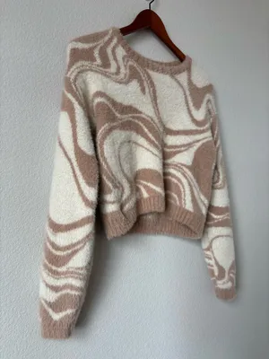 Brown Fuzzy Hollister Sweater thumbnail 3