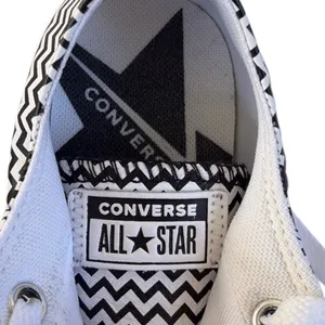 EUC Converse Leather Chuck 70 Mission-V-O Sneakers Black White Chevron Size 7 thumbnail 6