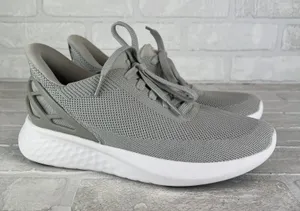 Kizik Athens Sneakers Gray Hands Free Slip On Womens 8 Mens 6.5 Lace Up Comfort thumbnail 1