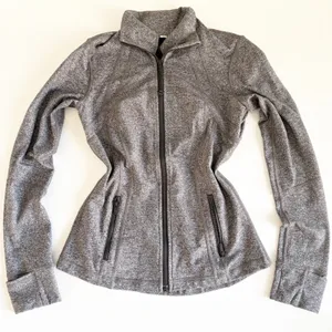 Lululemon‎ Womens Heathered Black Luon Define Jacket Athleisure Zip Up Size 8 thumbnail 3