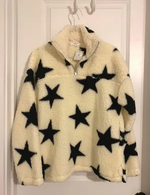 Peach Love Sherpa Pullover Quarter Zip thumbnail 1