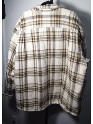 Wrangler Authentics Plaid Sherpa Lined Flannel Shirt Jacket Men's 3XL thumbnail 2