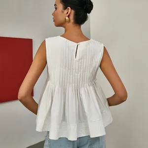 Commense Pleated Peplum Sleeveless Blouse size xs thumbnail 2