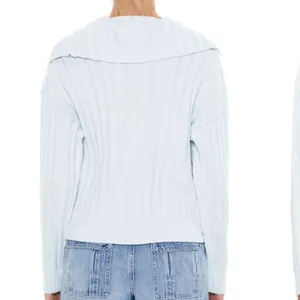 Forever21 Ribbed Knit Foldover Sweater thumbnail 2