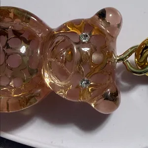 Coach Resin Gummy Bear Bag Charm Gold and Pink. Perfect for Coach Collectors! thumbnail 8
