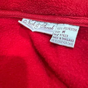 Nick & Sarah Vintage Red Zip Up Embroidered Snowflake Sweater Women’s Medium thumbnail 2
