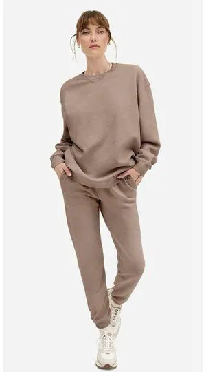 Mate the Label Organic Fleece Relaxed Pocket Sweatpant Mushroom Large $128 thumbnail 1