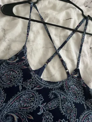 Abercrombie & Fitch Navy Paisley Slip Dress thumbnail 8