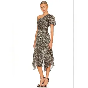 NWT ASTR Santorini Black One Shoulder Dress Size XS thumbnail 3