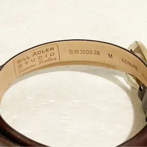 Bill Adler Studio Size Medium Brown Leather Golf Charms Skinny Womens Belt‎ thumbnail 3