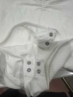 Old Navy Ribbed Short Sleeve bodysuit size medium thumbnail 3
