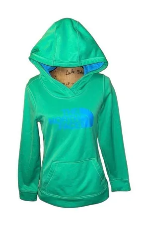 Womens The North Face green hoodie size S thumbnail 1