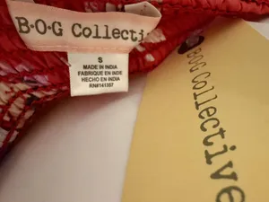 Red Maxi Dress w/Vibrant Floral Print & Pockets thumbnail 7