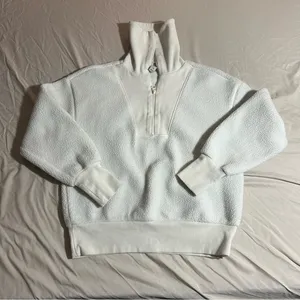 A New Day Half Zip XS Sweatshirt Cream Pullover thumbnail 1