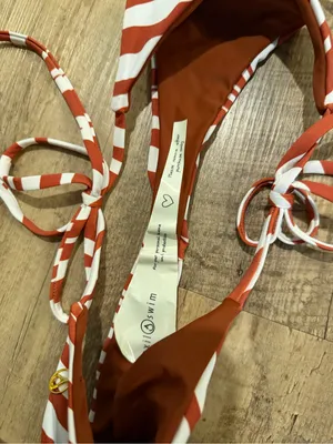 NWOT Axil swim bikini Set Red Zebra Print Medium thumbnail 5