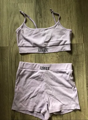 SheIn Women’s Crop Top and Biker Shorts Set thumbnail 1