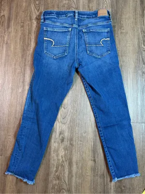 American Eagle Outfitters Women's Mid-Rise Straight Blue Jeans thumbnail 8
