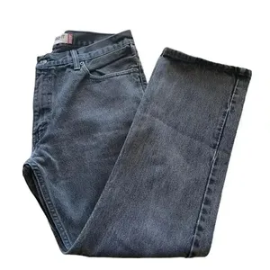 Levi Strauss #505 Black Cotton Straight Fit Men’s Denim Jeans SZ 34 # 1339 thumbnail 7