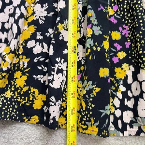 Tribal Jeans Floral Maxi Dress M Boho Black‎ Yellow Pink Summer Sundress Rayon thumbnail 10