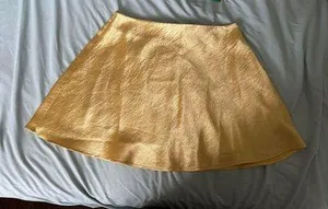 Yellow satin skirt Apricot Lane thumbnail 1