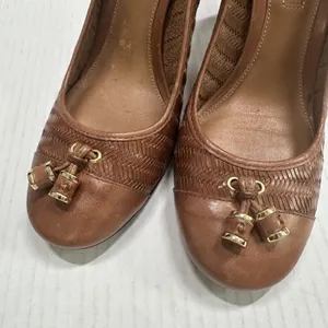 Antonio Melani Tassel Pump‎ Shoes Womens 9 Brown Leather Block Heel Round Toe thumbnail 8