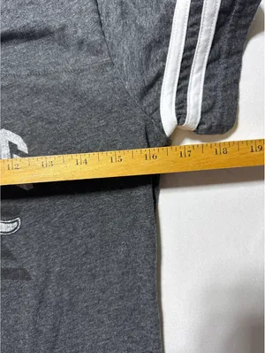 Vintage Mustang Ladies S Grey Tee with Sporty Stripes thumbnail 4