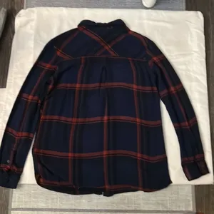 BDG Urban Outfitters Navy Plaid Button Down M Cabincore Fisherman Western Rodeo thumbnail 6