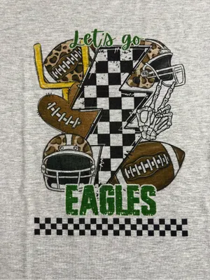Let's Go Eagles Grey Graphic Tee - Women's Short Sleeve thumbnail 5