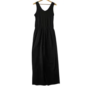 Reebok Identity Romper‎ Women's Size M Black Sleeveless Training Jumpsuit Sporty thumbnail 4