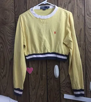 Ralph Lauren Yellow Vintage Crop Sweater thumbnail 1