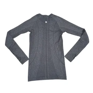 Lululemon Swiftly Tech Long Sleeve Women 4 Grey Excellent Seamless Thumbholes thumbnail 3