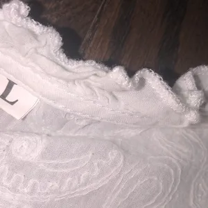 White cotton top boho size large thumbnail 2