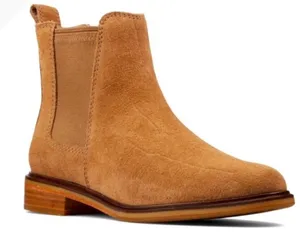 Clarks Clarksdale Arlo Dark Tan Suede Boots for Women Brown Ankle Booties 7M‎ thumbnail 1
