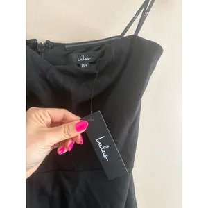 Lulus Dramatic Fanatic Black Strapless Tulle Trumpet Maxi Dress Size Small NWT thumbnail 6