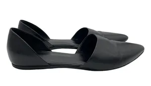 Vince Nina Leather D'Orsay Flats - Black - 11M thumbnail 6