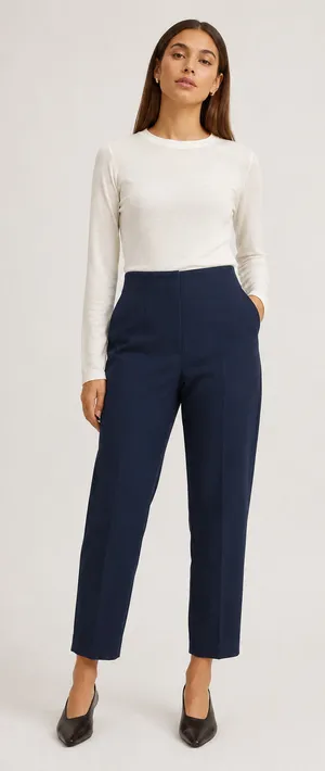 Abercrombie & Fitch Navy Forme Straight Pants thumbnail 1